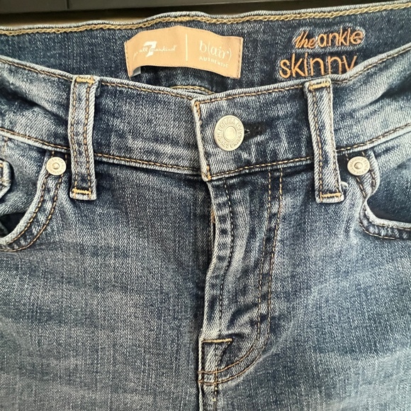 7 For All Mankind 'The Ankle Skinny' Denim Jean Size 26 - Picture 4 of 7